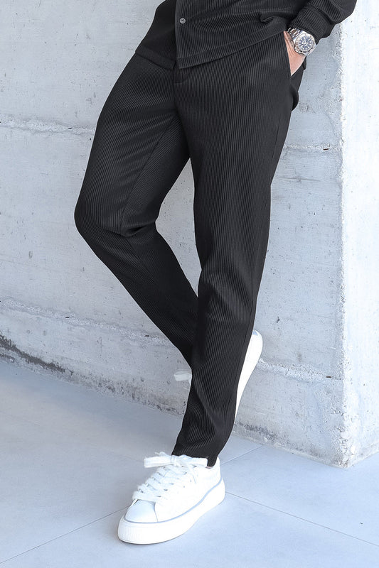 Pantalon Plissé Noir